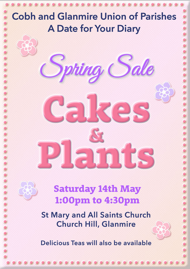 Spring cake and plant sale